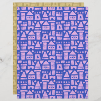 Sandcastle Blue Scrapbook Paper
