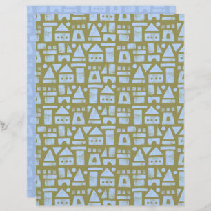 Sandcastle Green Scrapbook Paper