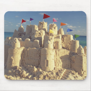 Sandcastle On Beach Mouse Pad