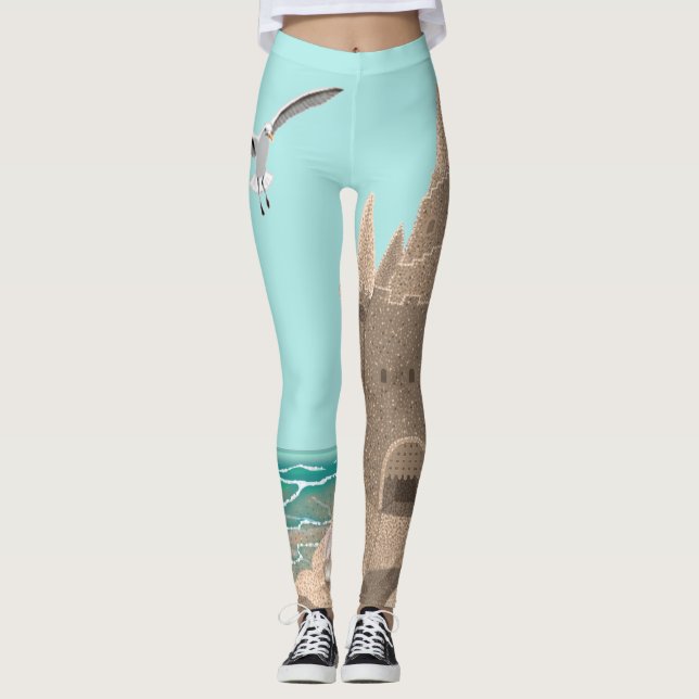 Sandcastle Seagull leggings (Front)