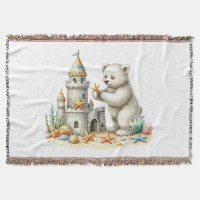 Sandcastles Throw Blanket (Front)
