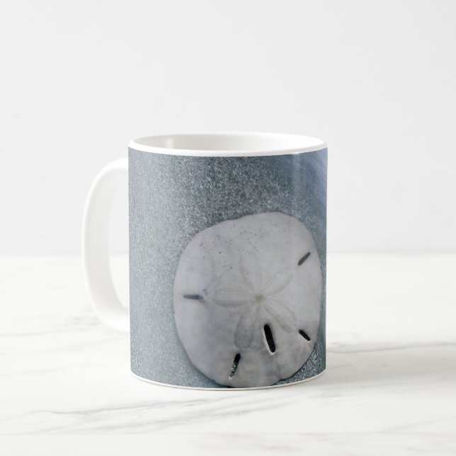 Sanddollar on Beach | Sanibel Island, Florida Coffee Mug (Front Left)