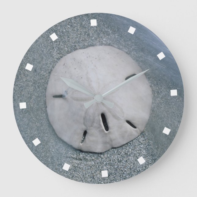 Sanddollar on Beach | Sanibel Island, Florida Large Clock (Front)
