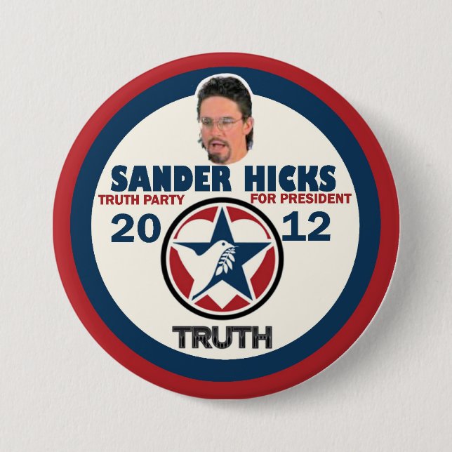 Sander Hicks Truth Party 2012 7.5 Cm Round Badge (Front)