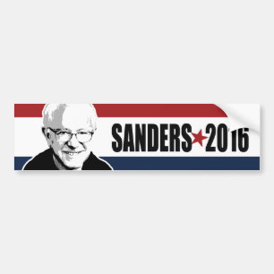 Sanders 2016 Star Red White and Blue Bumper - copy Sticker