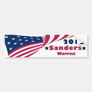 Sanders and Warren 2016 Bumper Sticker