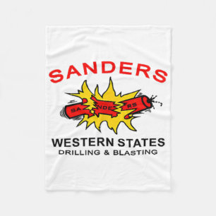 Sanders Construction Logo On Left Chest Fleece Blanket