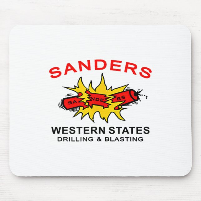 Sanders Construction Logo On Left Chest  Mouse Pad (Front)