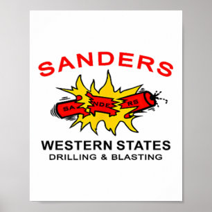 Sanders Construction Logo On Left Chest  Poster
