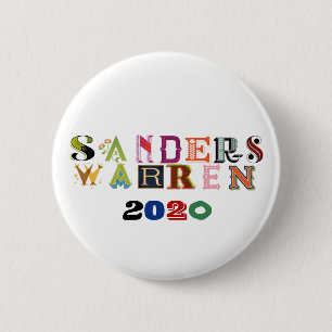 Sanders/Warren 2020 6 Cm Round Badge