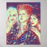 Sanderson Sisters Art Deco Print<br><div class="desc">This is an 8x10 art deco print of the Sanderson sisters perfect for any halloween fan.</div>