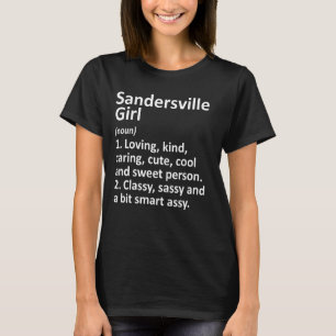 Sandersville Girl Ga Georgia Funny City Home Roots T-Shirt