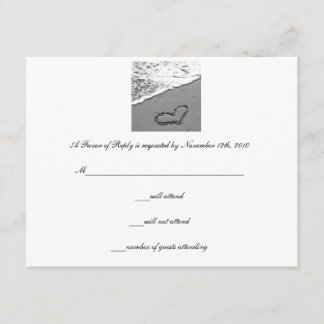SandHeart2, A Favour of Reply is requested by No.. RSVP Card