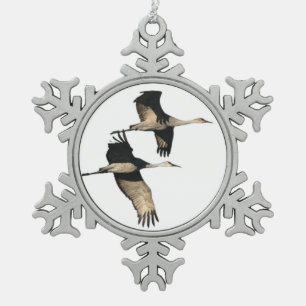 Sandhill Crane Birds Snowflake Ornament