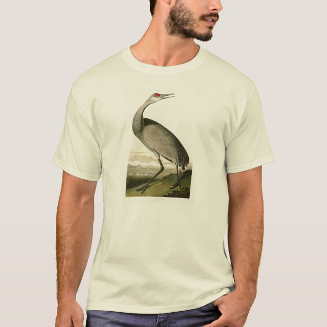 Sandhill Crane John James Audubon Birds of America T-Shirt (Front)