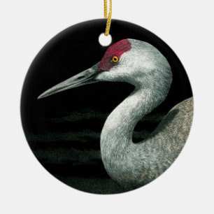 Sandhill Crane Ornament - "Grassland Grace"