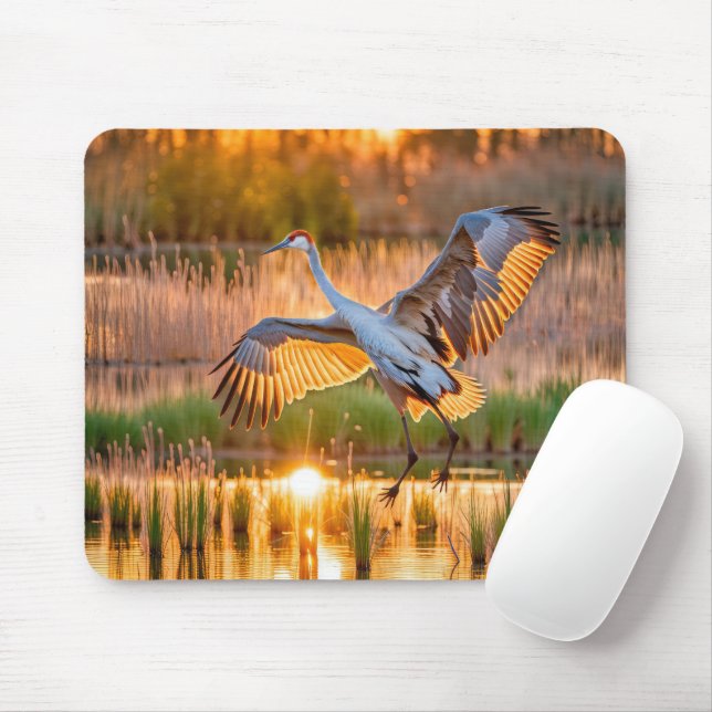 SandHill Crane Take-Off Mouse Pad (With Mouse)