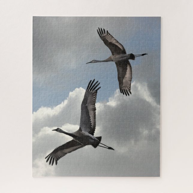 SANDHILL CRANES JIGSAW PUZZLE (Vertical)