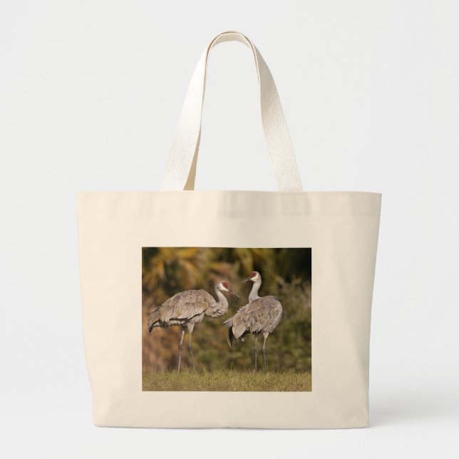 Sandhill Cranes Large Tote Bag (Front)