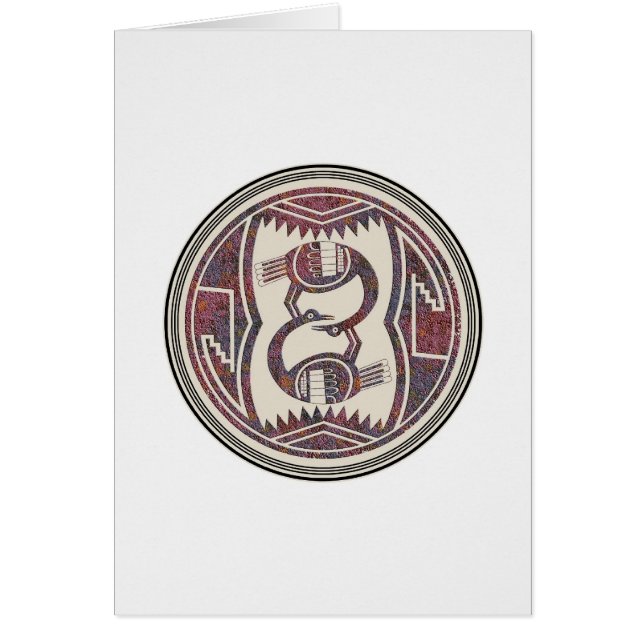 Sandhill Cranes, Mimbres Pottery Image 16 Card (Front)