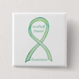 Sandhoff Disease Awareness Ribbon Custom Pins