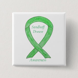 Sandhoff Disease Awareness Ribbon Custom Pins