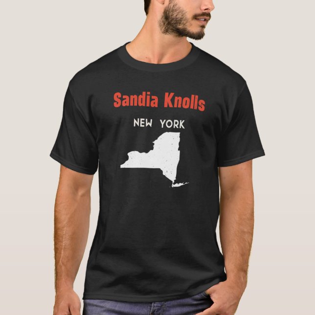 Sandia Knolls New York USA State America Travel Ne T-Shirt (Front)