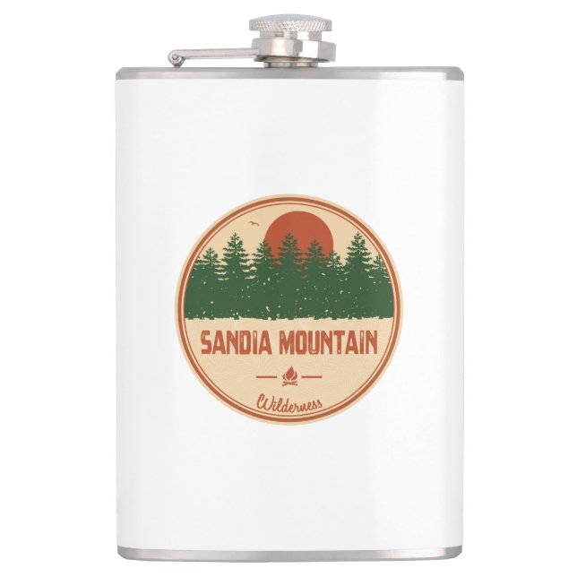 Sandia Mountain Wilderness Hip Flask (Front)