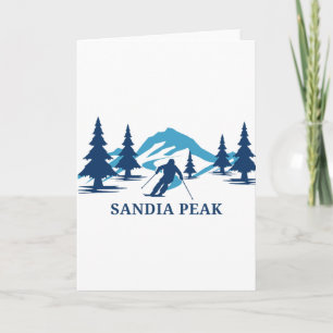 Sandia Peak New Mexico Ski Resort Skiing Skier Card