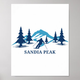 Sandia Peak New Mexico Ski Resort Skiing Skier Poster