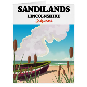Sandilands Lincolnshire beach travel poster