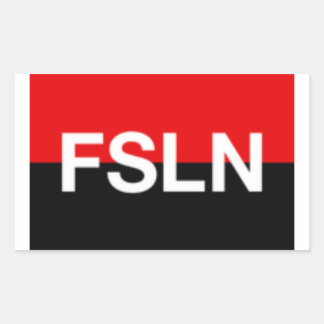 SANDINISTAS FLAG RECTANGULAR STICKER