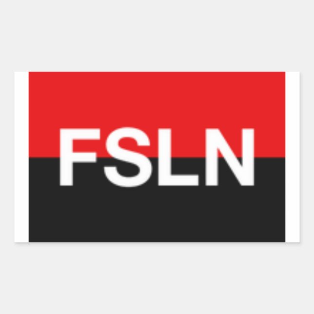 SANDINISTAS FLAG RECTANGULAR STICKER (Front)