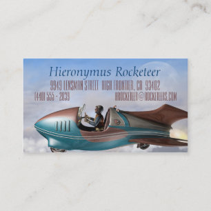 Sandlark Retro Rocket Business Cards