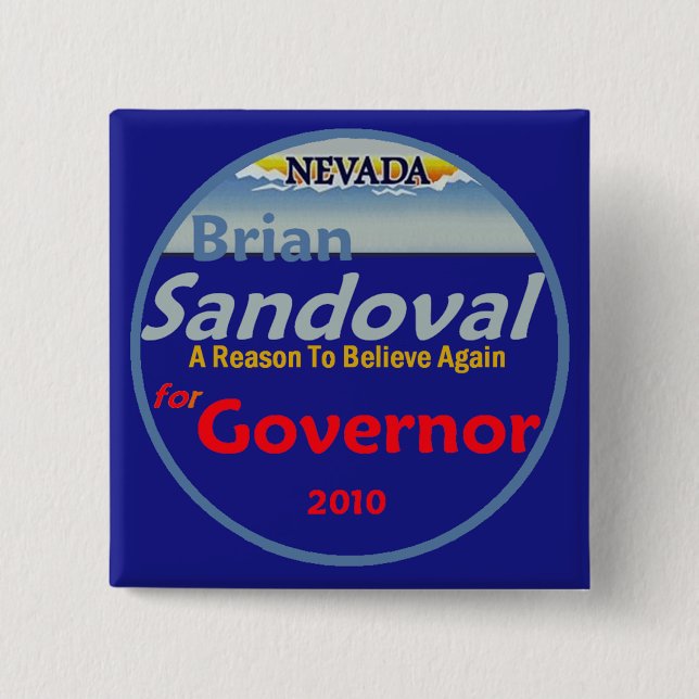 SANDOVAL Gov 2010 Button (Front)