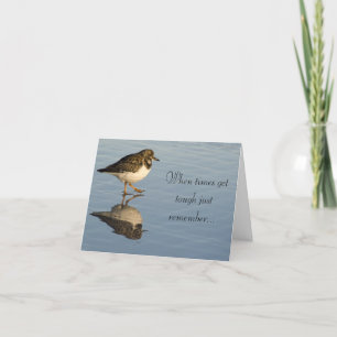 Sandpiper Bird Motivational Card