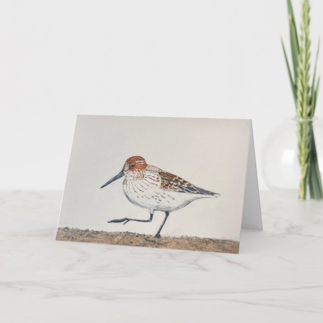 Sandpiper Folded Note Card (Front)