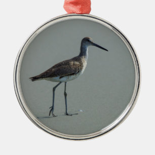 Sandpiper Pose Metal Ornament