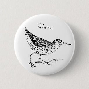 Sandpiper Shorebird Thunder_Cove 6 Cm Round Badge