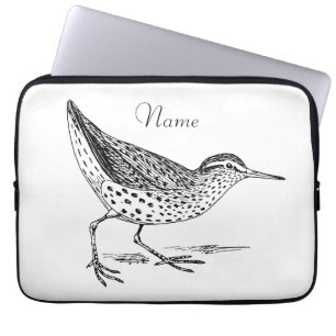 Sandpiper Shorebird Thunder_Cove Laptop Sleeve