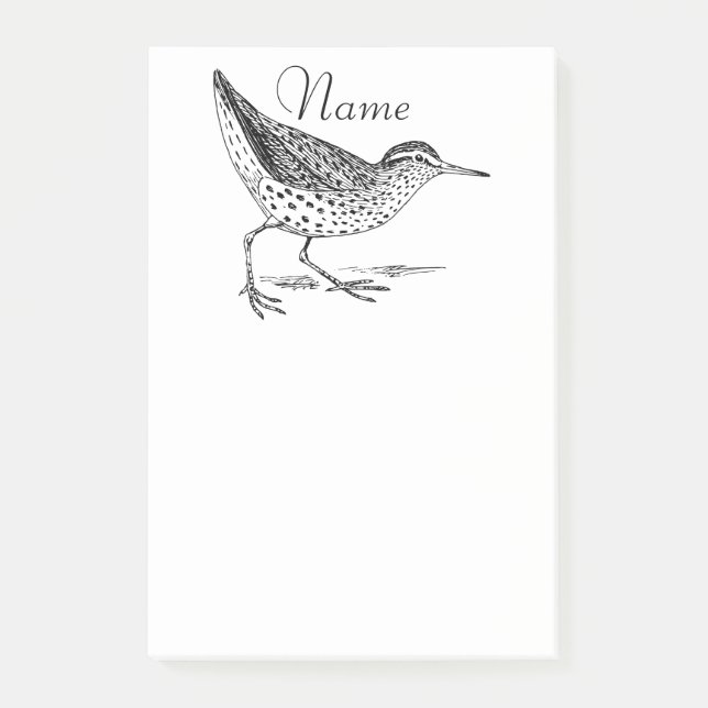 Sandpiper Shorebird Thunder_Cove Post-it Notes (Front)