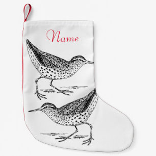 Sandpiper Shorebird Thunder_Cove Small Christmas Stocking