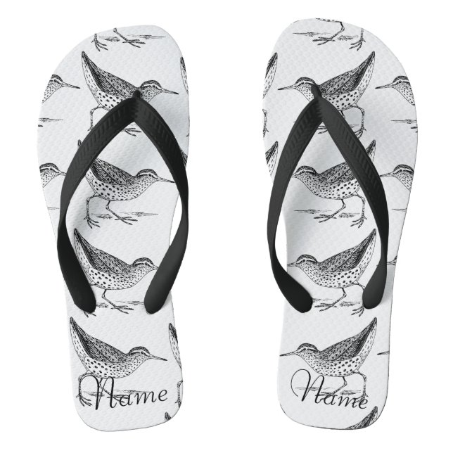 Sandpiper Shorebird Thunder_Cove Thongs (Footbed)