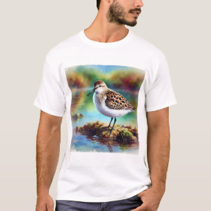 Sandpiper tranquility 280824AREF150 - Watercolor T-Shirt