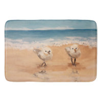 Sandpipers by the Sea Shore  Bath Mat