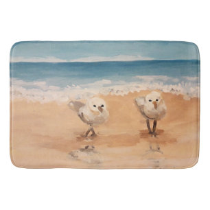Sandpipers by the Sea Shore  Bath Mat