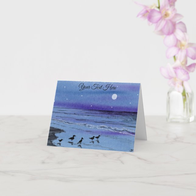 Sandpipers Card (Orchid)