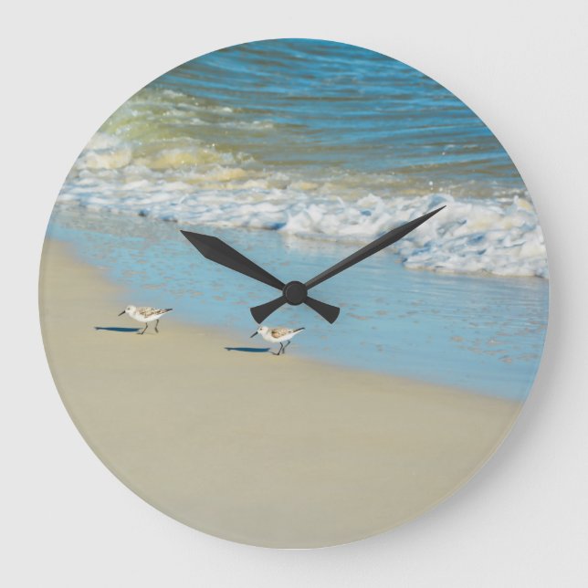 Sandpipers Large Clock (Front)