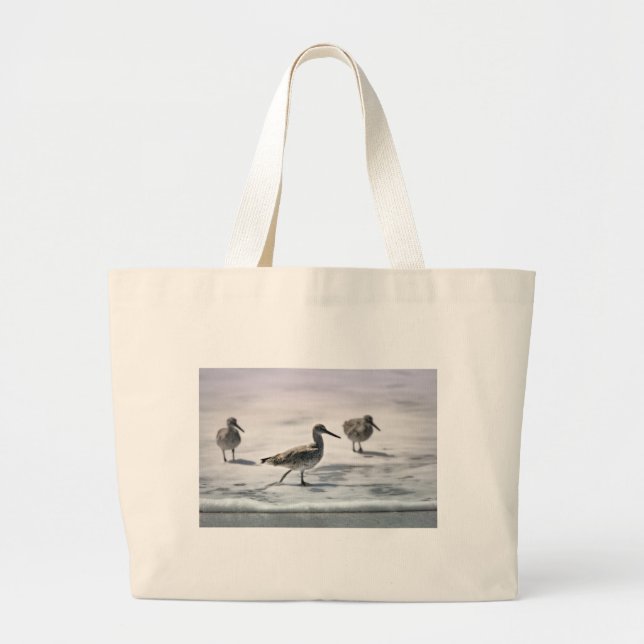Sandpipers Large Tote Bag (Front)