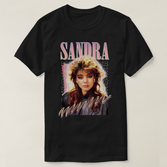 Sandra Cretu 80s Retro Fan Art Design T-Shirt (Design Front)